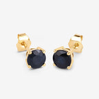 1.70 Carat Genuine Blue Sapphire 10K Yellow Gold Earrings