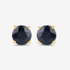 1.70 Carat Genuine Blue Sapphire 10K Yellow Gold Earrings