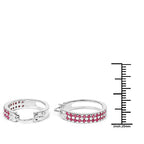 2.20 Carat Genuine Ruby .925 Sterling Silver Earrings