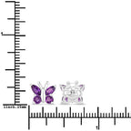 1.00 Carat Genuine Amethyst .925 Sterling Silver Earrings