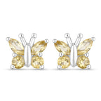 0.88 Carat Genuine Citrine .925 Sterling Silver Earrings