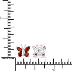 1.28 Carat Genuine Garnet .925 Sterling Silver Earrings