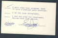 Eddie Joost Phil. A's Signed 3x5 Signature Card 127466