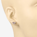 0.60 Carat Genuine Tanzanite .925 Sterling Silver Earrings