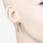 3.80 Carat Genuine Blue Topaz .925 Sterling Silver Earrings