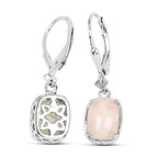 2.52 Carat Genuine Ethiopian Opal .925 Sterling Silver Earrings
