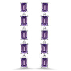 5.50 Carat Genuine Amethyst .925 Sterling Silver Earrings