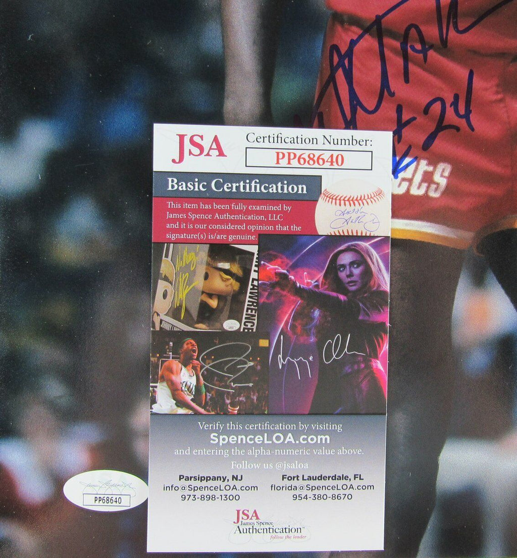 Moses Malone HOF Houston Rockets Signed/Autographed 11x14 Photo JSA 160853