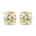 1.15 Carat Genuine LB Diamond 14K Yellow Gold Earrings