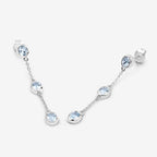 2.16 Carat Genuine Blue Topaz .925 Sterling Silver Earrings