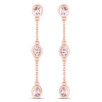1.62 Carat Genuine Morganite .925 Sterling Silver Earrings