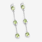 2.10 Carat Genuine Peridot .925 Sterling Silver Earrings
