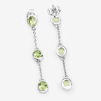 2.10 Carat Genuine Peridot .925 Sterling Silver Earrings