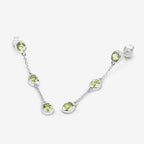 2.10 Carat Genuine Peridot .925 Sterling Silver Earrings