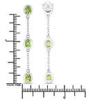 2.10 Carat Genuine Peridot .925 Sterling Silver Earrings
