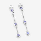 0.60 Carat Genuine Tanzanite .925 Sterling Silver Earrings