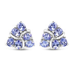 2.04 Carat Genuine Tanzanite .925 Sterling Silver Earrings