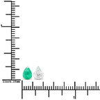 0.70 Carat Genuine Zambian Emerald 14K White Gold Earrings