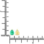 0.70 Carat Genuine Zambian Emerald 14K Yellow Gold Earrings