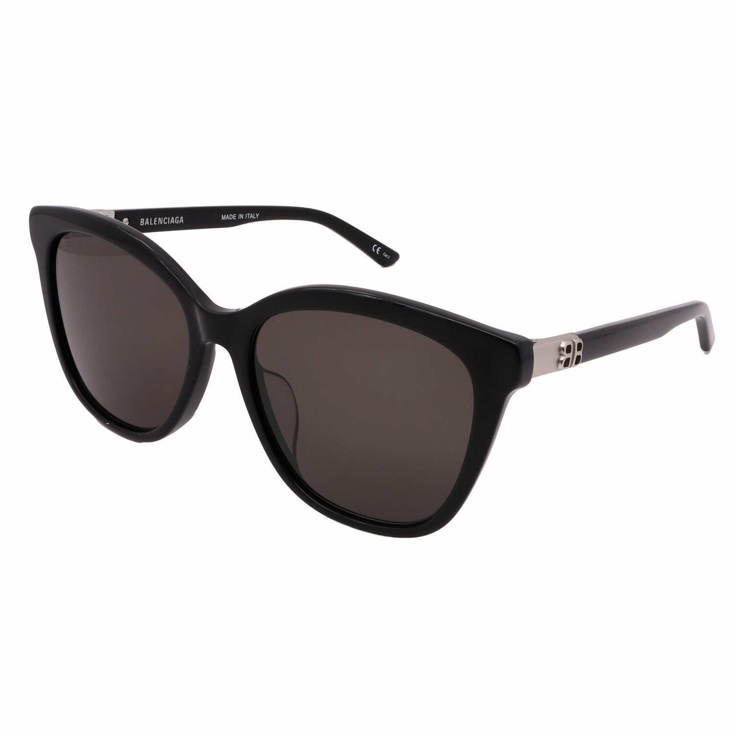 Balenciaga // Women's BB0183SA 001 Square Sunglasses // Black + Gray