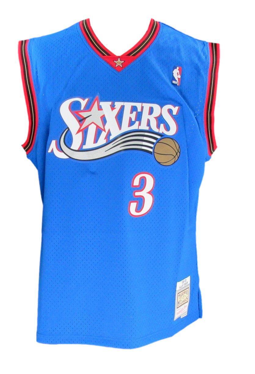 Allen Iverson HOF Autographed Royal Mitchell & Ness Jersey 76ers JSA 181842