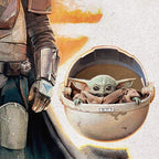 The Mandalorian // Mando & Baby Yoda // Framed Canvas