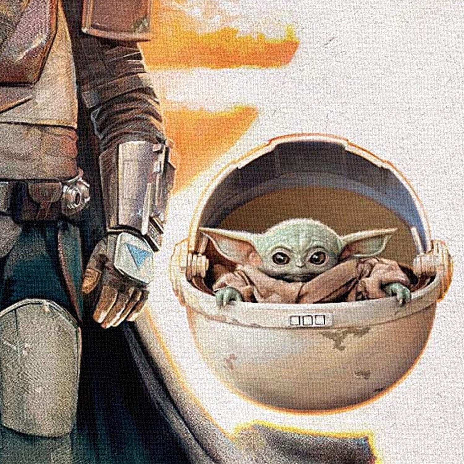The Mandalorian // Mando & Baby Yoda // Framed Canvas