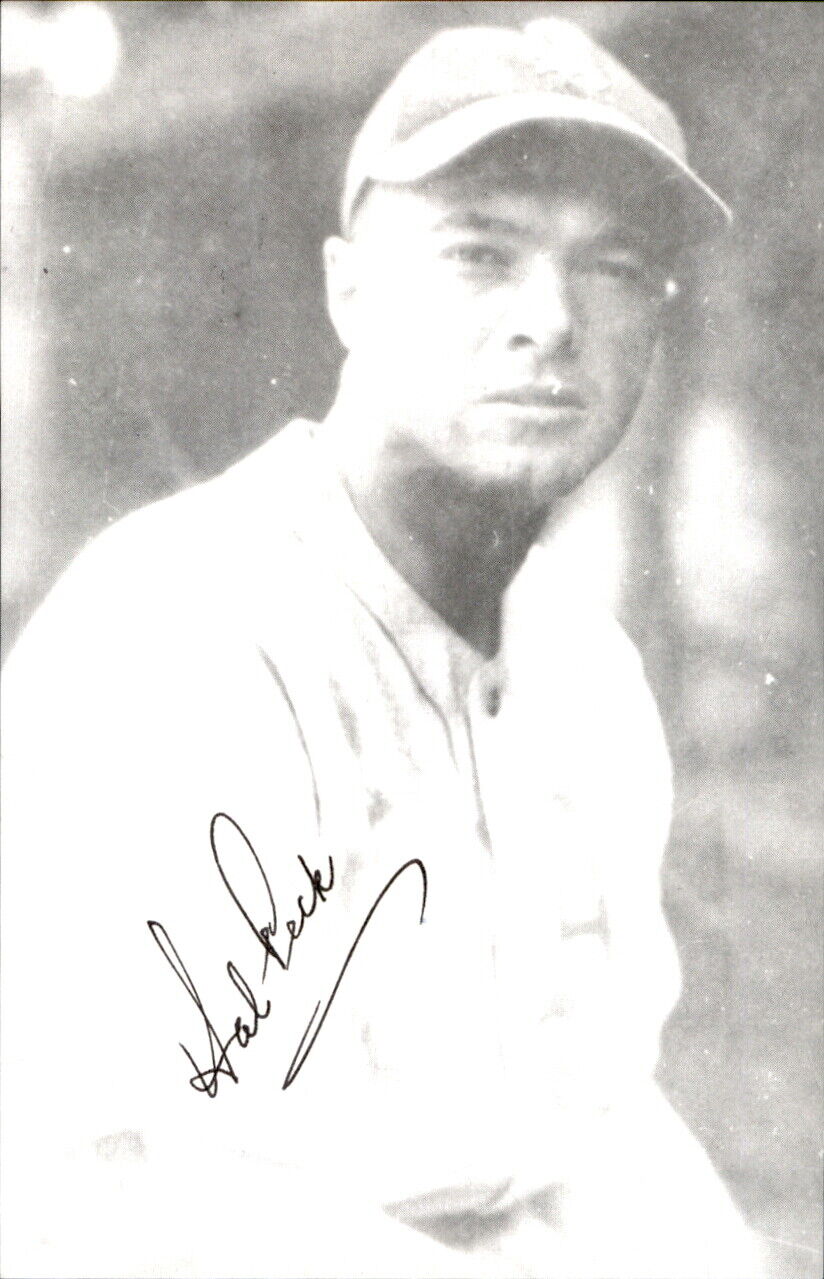 Hal Peck Athletics d. 1995 Signed/Autographed 3x5  Photo 178703