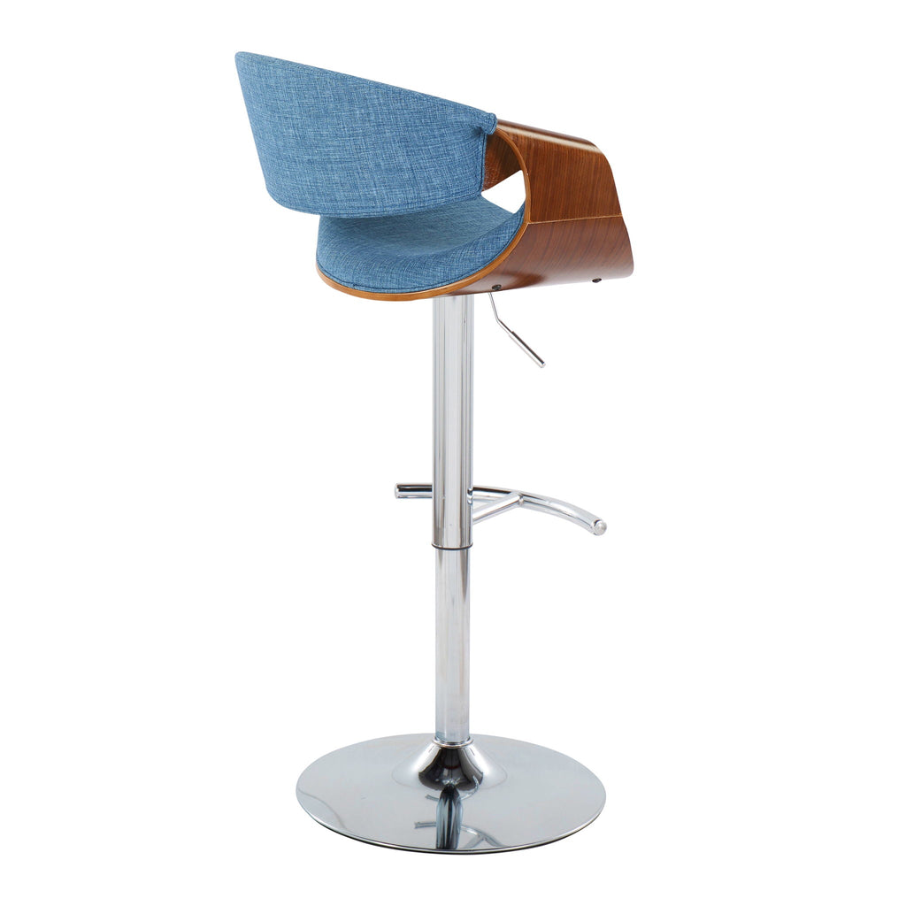 Curvo - Mid Century Modern Adjustable Barstool With Swivel (Set of 2) (2)