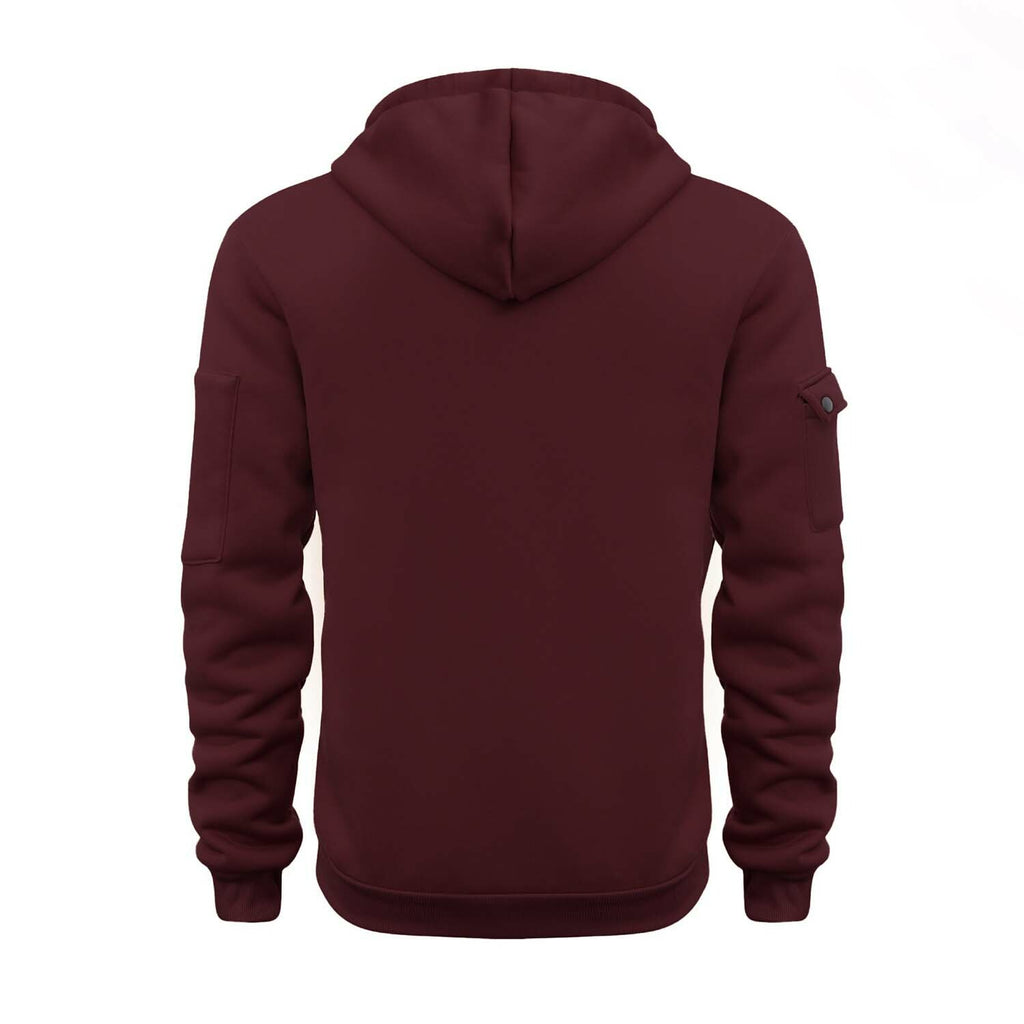 Utility Fleece Hoodie // Burgundy