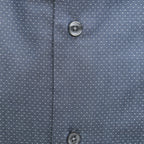Hank Slim Medium Collar Shirt // Navy + White