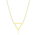 14k Yellow Gold Delta Symbol Chain Necklace