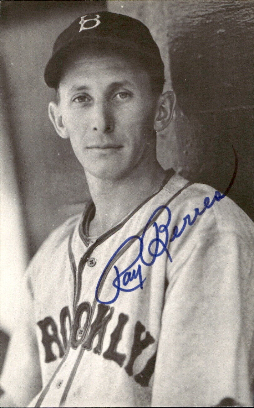 Ray Berris Dodgers d. 2007 Signed/Autographed 3x5  Photo 177957