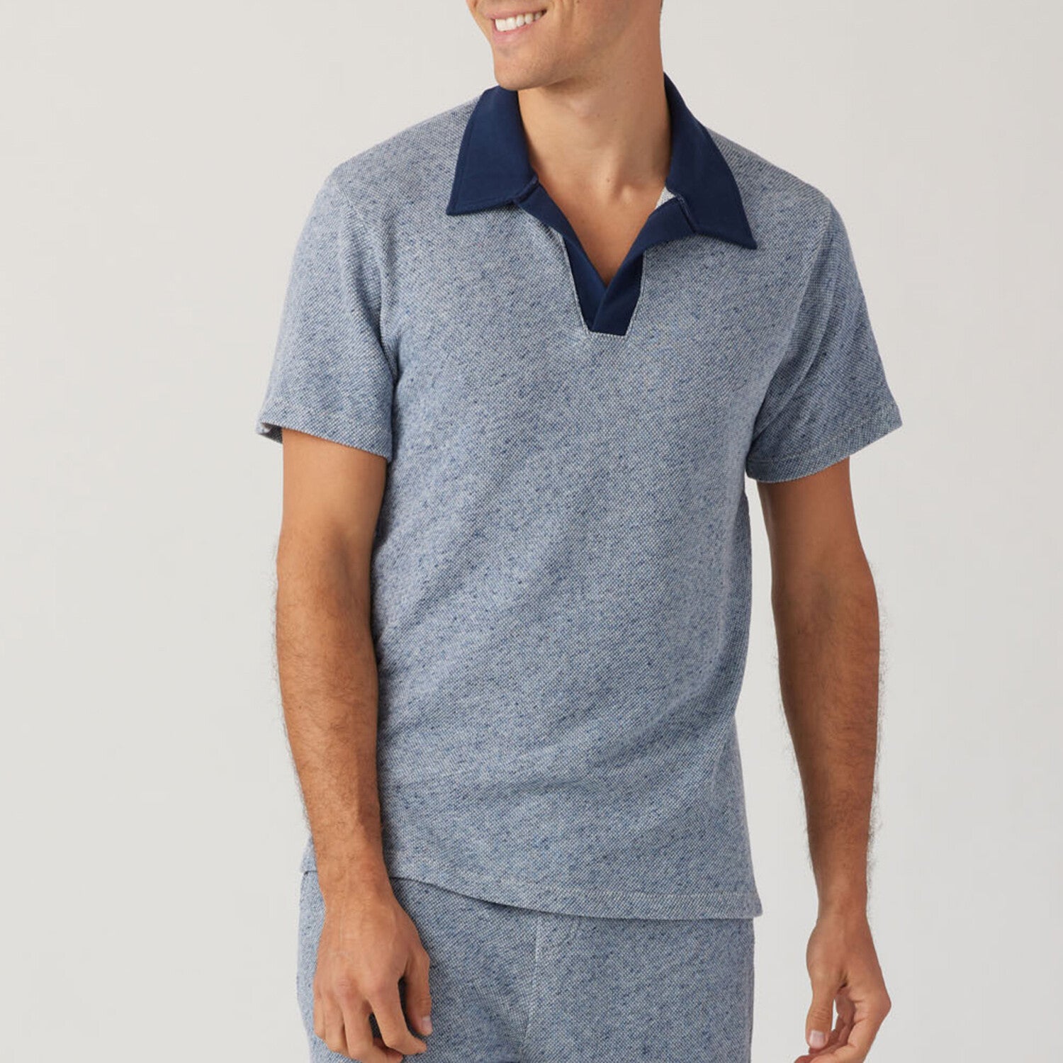 Pique Cabana Polo // Indigo
