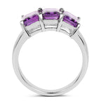 2.85 Carat Genuine Amethyst .925 Sterling Silver Ring