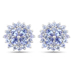 2.52 Carat Genuine Tanzanite .925 Sterling Silver Earrings