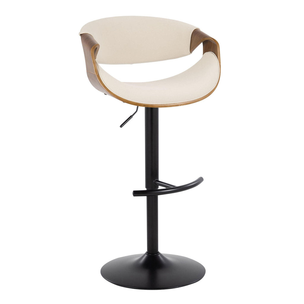 Curvo - Mid Century Modern Adjustable Barstool With Swivel (Set of 2)