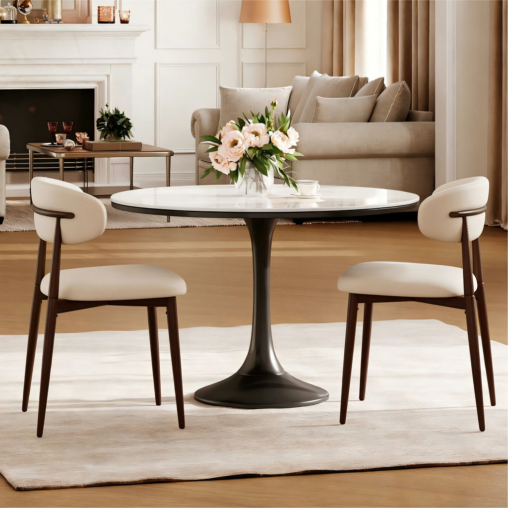 Upholstered Dining Chairs (Set of 2) - Beige