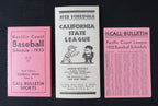 Lot of (3) 1932-33 Pacific Coast and Calif State League Pocket Schedules 189983