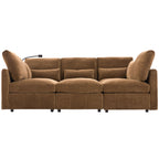Modern Modular U-Shaped Sofa Bed With Movable Ottoman