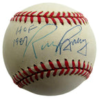 Rick Barry HOF Autographed/Inscribed OML Baseball Golden State Warriors JSA