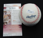 Ron Woods Signed/Auto Yankees 100th OML Baseball JSA Inscr 186833