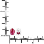 1.70 Carat Genuine Ruby 14K White Gold Earrings