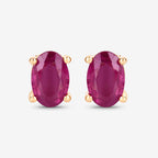 1.04 Carat Genuine Ruby 10K Yellow Gold Earrings