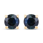 1.30 Carat Genuine Blue Sapphire 10K Yellow Gold Earrings