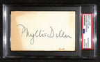 Phyllis Diller Signed 3x5 Index Card Stand-up Comedian PSA/DNA 184368