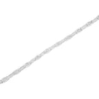 14K White Gold 2-1/2 Cttw Round-Brilliant & Baguette Cut Diamond 7" Alternating Flared Links Tennis Bracelet (H-I Color, SI1-SI2 Clarity)