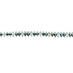 14K White Gold Round-Cut white and Blue Diamond Fashion Bracelet (3.70 cttw, H-I Color, SI1-SI2 Clarity)