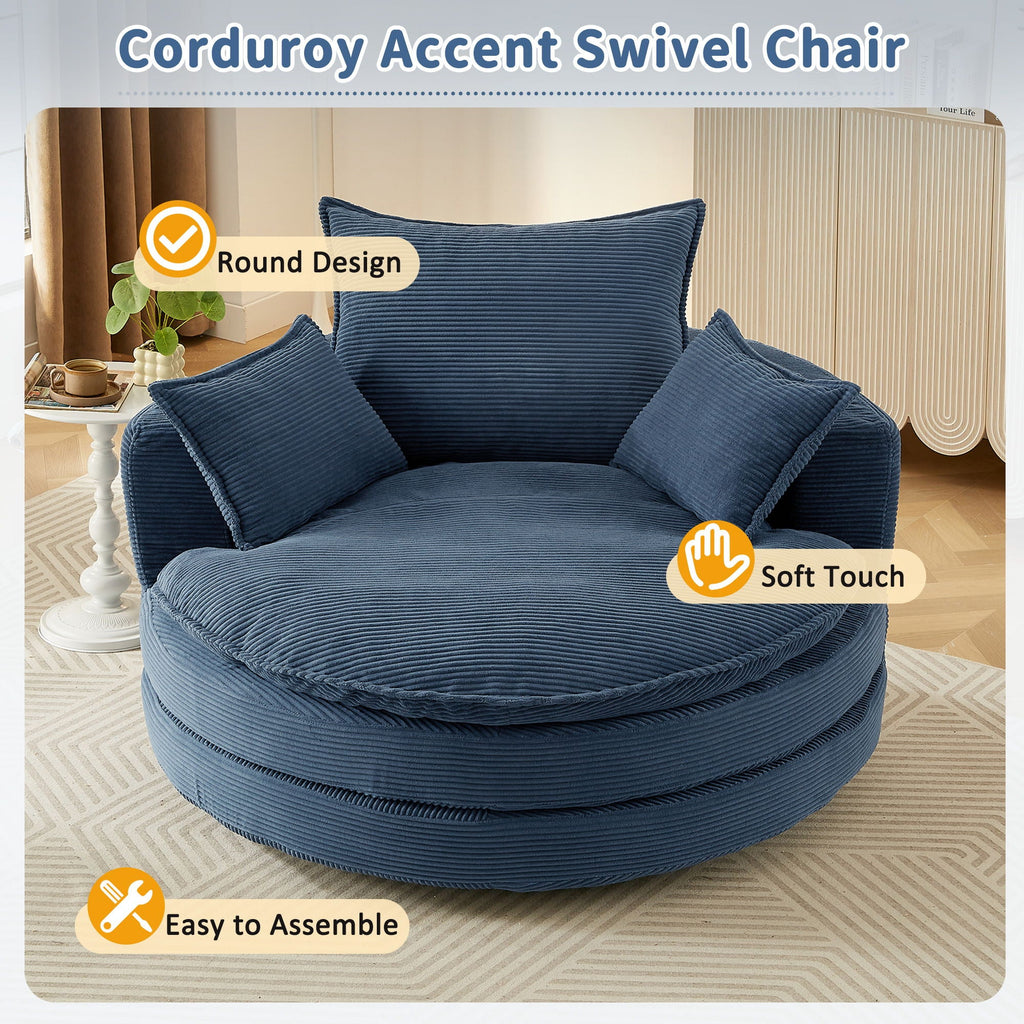360° Swivel Accent Barrel Chair