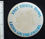 Vintage 1987 Penn State Sunkist Fiesta Bowl 3 inch Button Pin